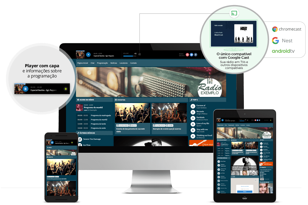 Site de Rádio Administrável